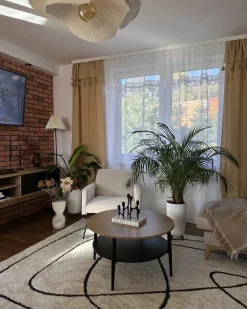 Poltrona NARKEN Velluto a coste Beige chiaro