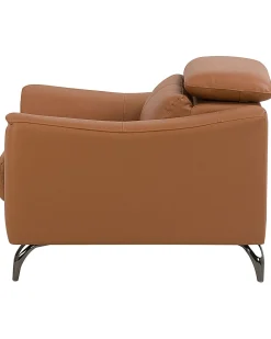 Poltrona NARWIK Pelle naturale Marrone