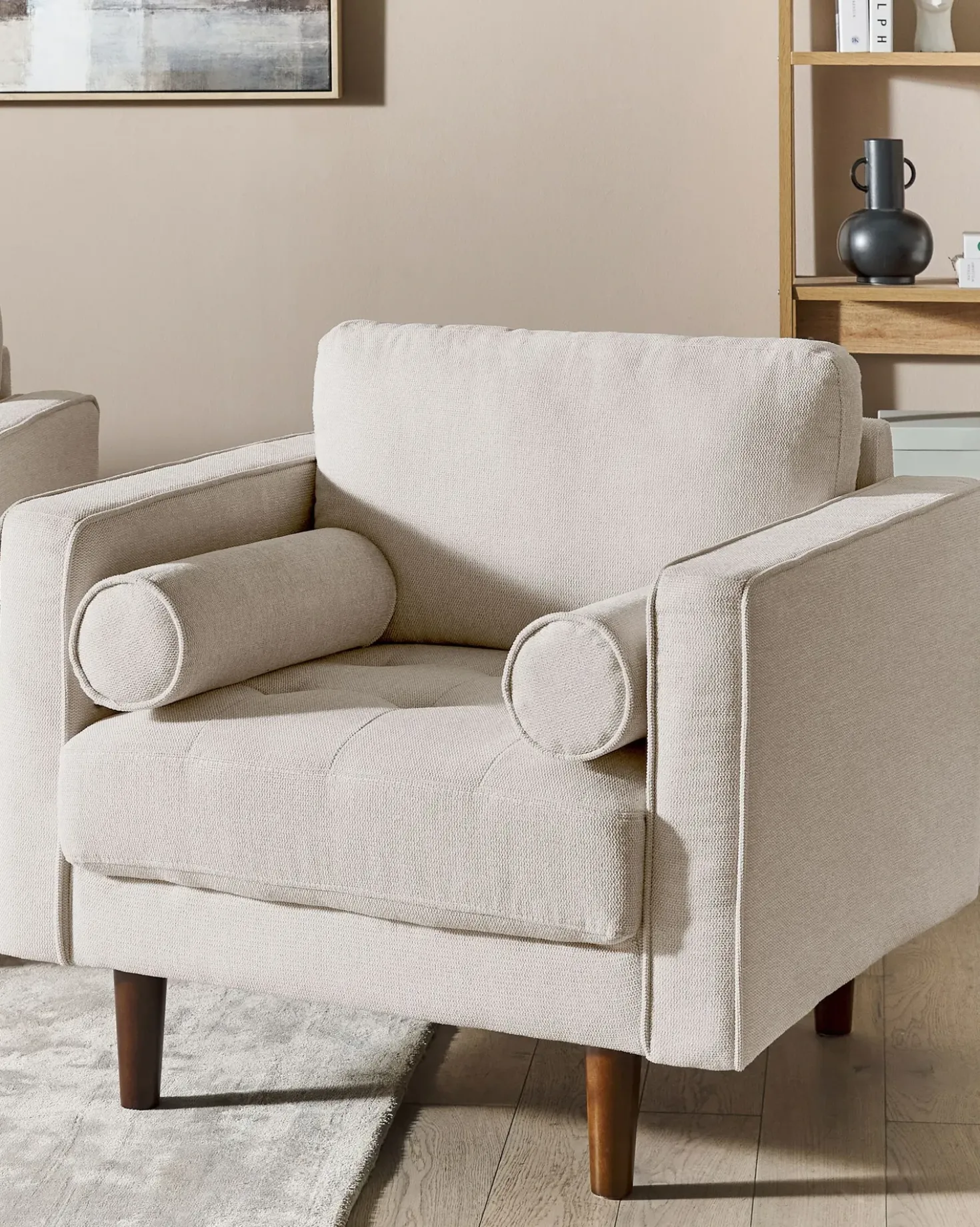 Poltrona NURMO Tessuto Beige chiaro