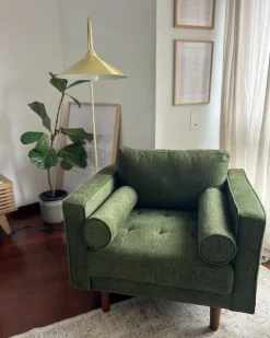 Poltrona NURMO Tessuto Verde scuro