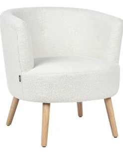 Poltrona ODENZEN Bouclé Bianco