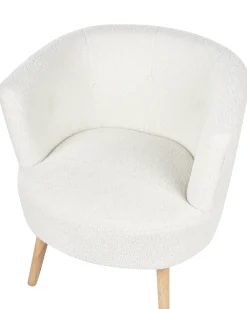 Poltrona ODENZEN Bouclé Bianco