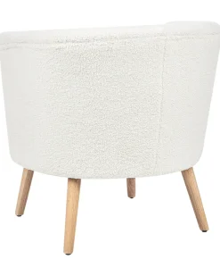 Poltrona ODENZEN Bouclé Bianco