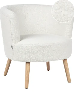 Poltrona ODENZEN Bouclé Bianco