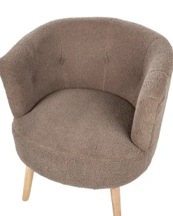 Poltrona ODENZEN Bouclé Marrone