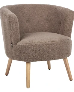 Poltrona ODENZEN Bouclé Marrone
