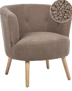 Poltrona ODENZEN Bouclé Marrone