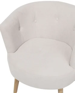 Poltrona ODENZEN Tessuto Bianco sporco