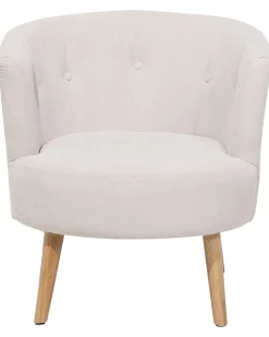 Poltrona ODENZEN Tessuto Bianco sporco