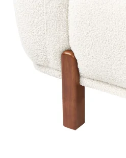 Poltrona ODNES Bouclé Bianco