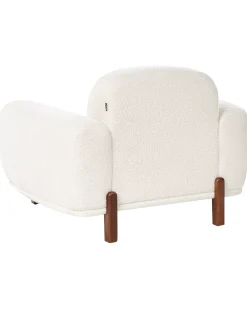 Poltrona ODNES Bouclé Bianco