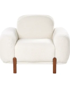 Poltrona ODNES Bouclé Bianco