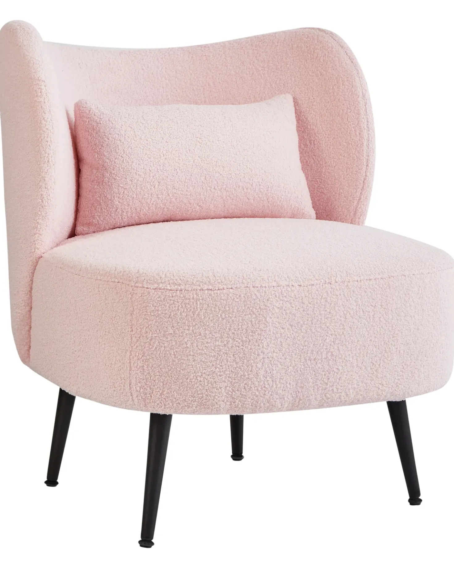Poltrona OTSBY Bouclé Rosa pastello