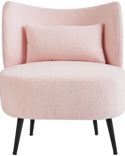 Poltrona OTSBY Bouclé Rosa pastello