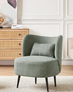 Poltrona OTSBY Bouclé Verde chiaro