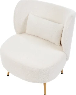 Poltrona OTSBY II con cuscino Bouclé Bianco sporco