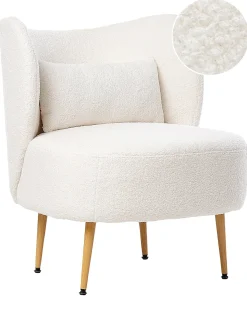 Poltrona OTSBY II con cuscino Bouclé Bianco sporco