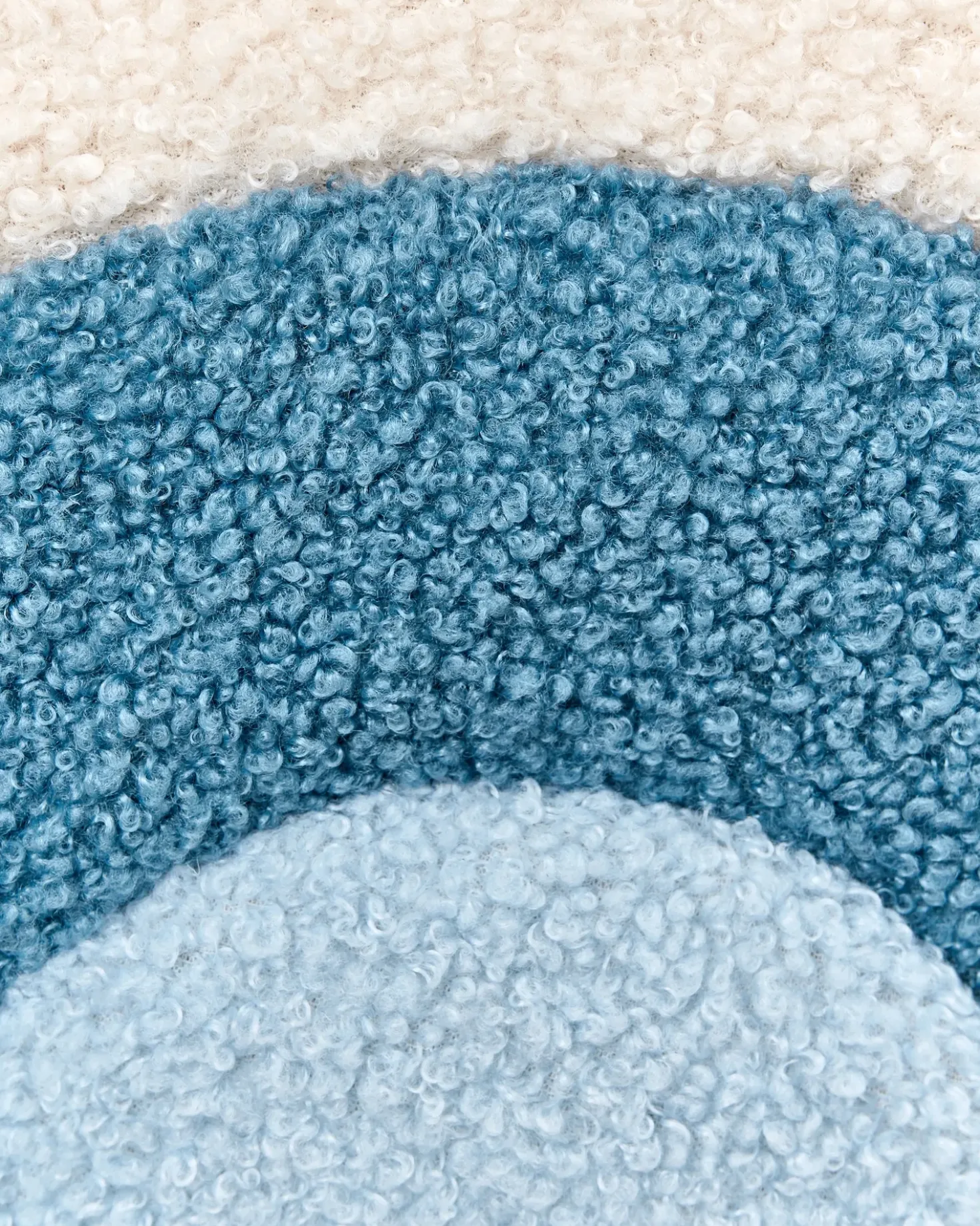 Poltrona per Bambini Arcobaleno OMBO Bouclé Azzurro