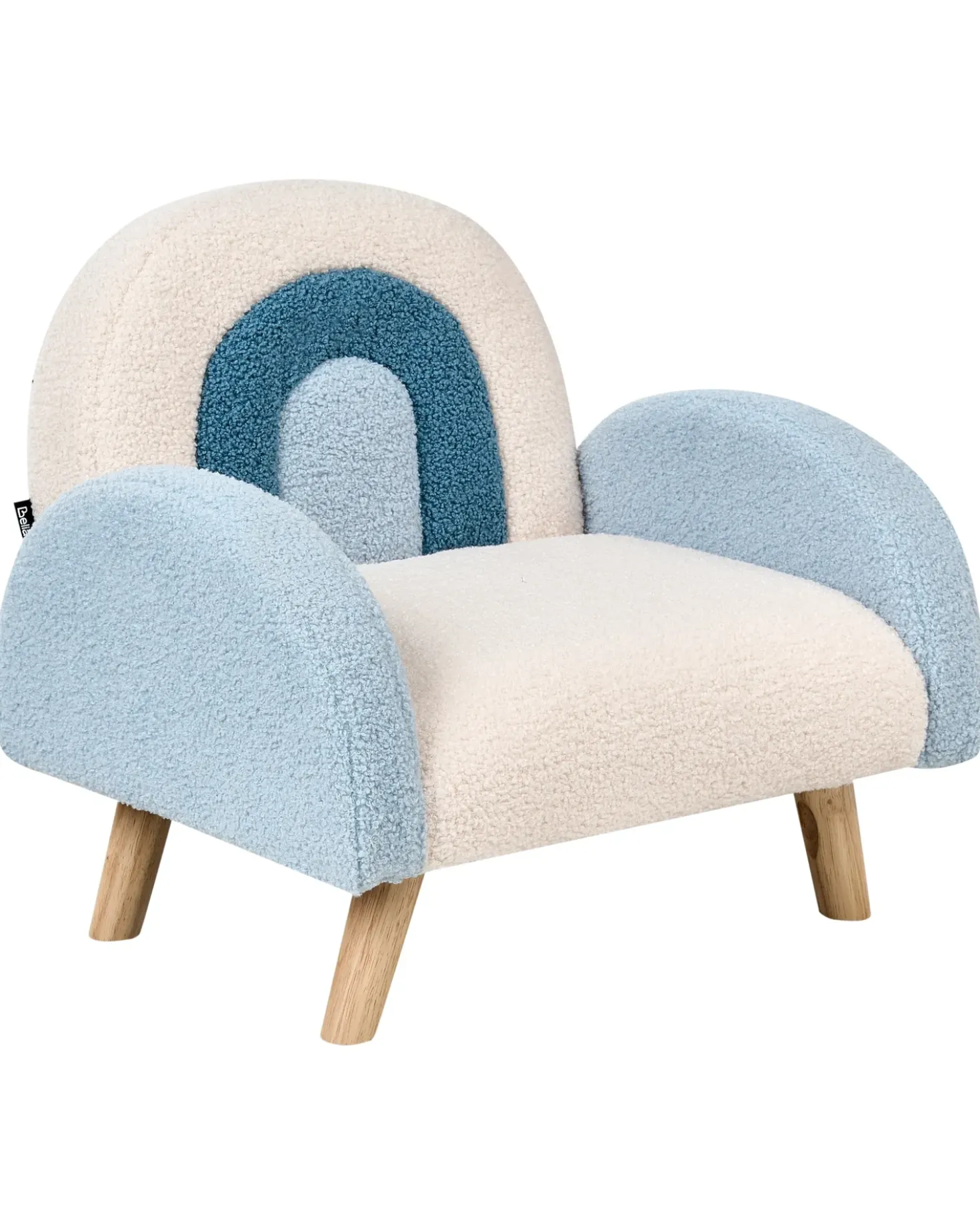 Poltrona per Bambini Arcobaleno OMBO Bouclé Azzurro