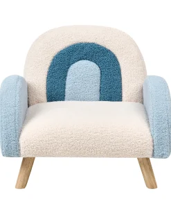 Poltrona per Bambini Arcobaleno OMBO Bouclé Azzurro