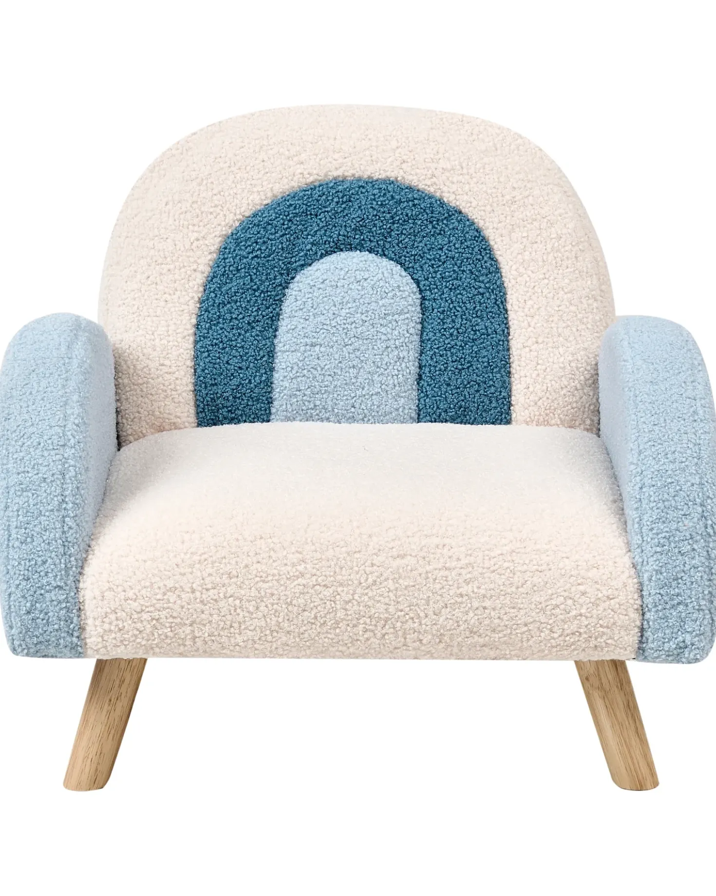 Poltrona per Bambini Arcobaleno OMBO Bouclé Azzurro