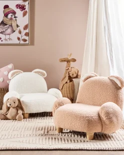 Poltrona per Bambini Coniglio KANNA Bouclé Bianco sporco