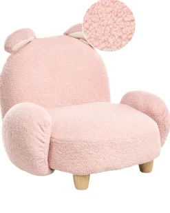 Poltrona per Bambini Coniglio KANNA Bouclé Rosa pastello