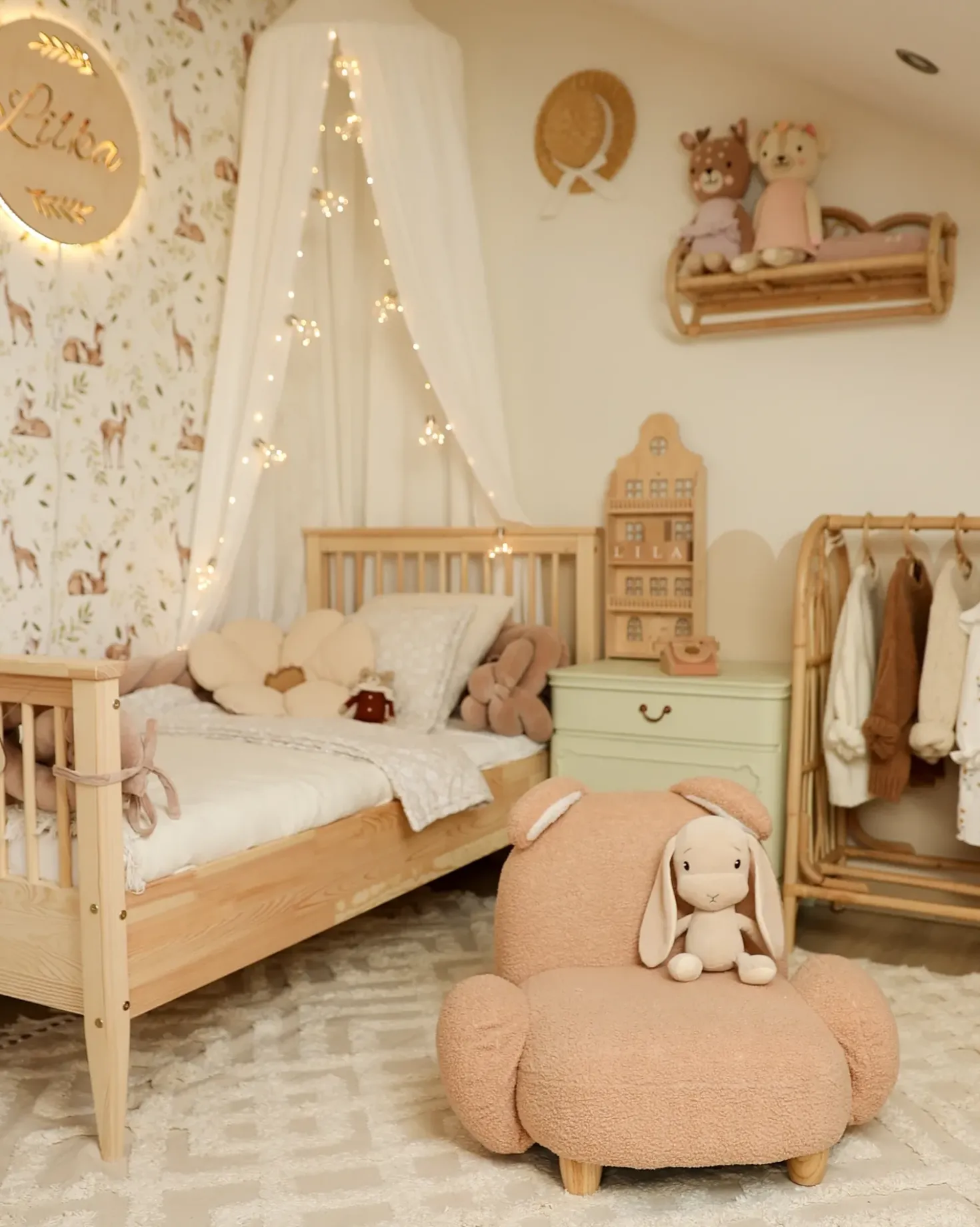 Poltrona per Bambini Coniglio KANNA Bouclé Beige