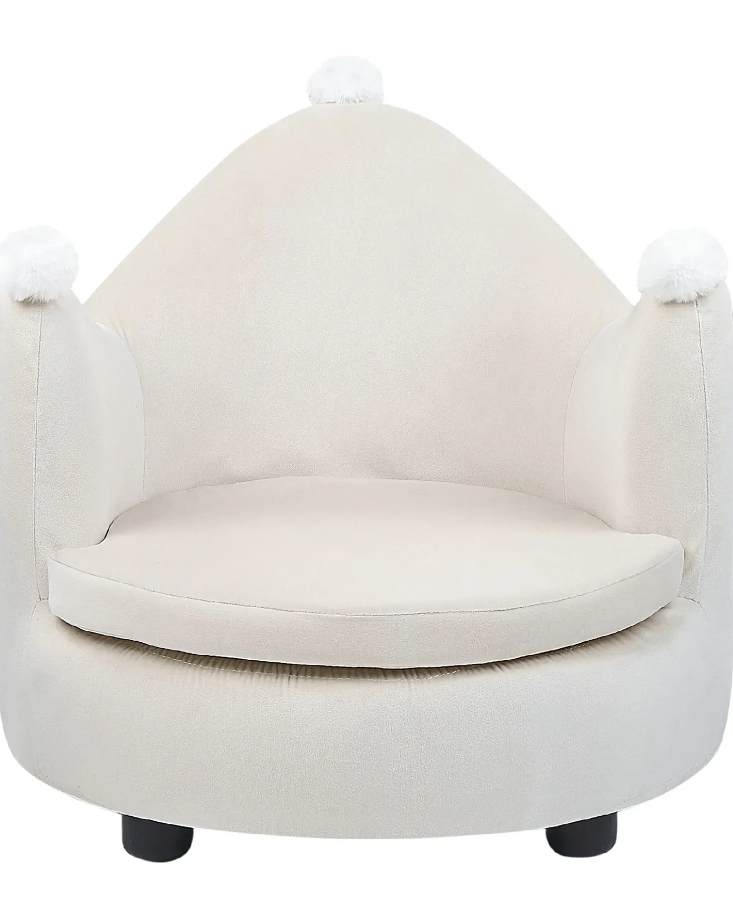 Poltrona per Bambini Corona VEGA Velluto Beige chiaro