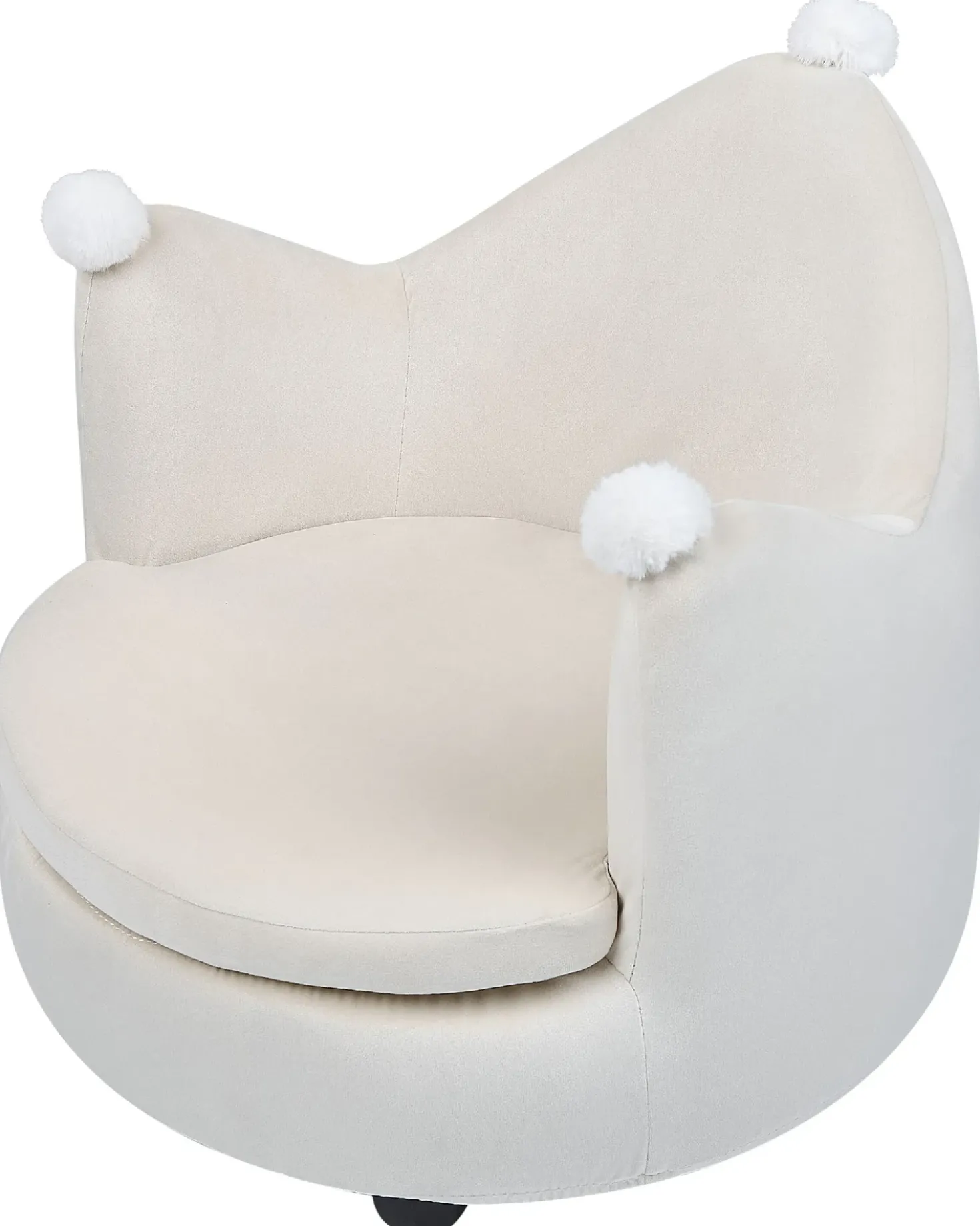 Poltrona per Bambini Corona VEGA Velluto Beige chiaro