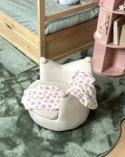 Poltrona per Bambini Corona VEGA Velluto Beige chiaro