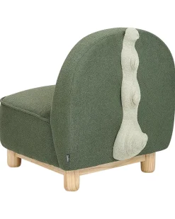 Poltrona per Bambini Dinosauro FABORG Tessuto Verde scuro
