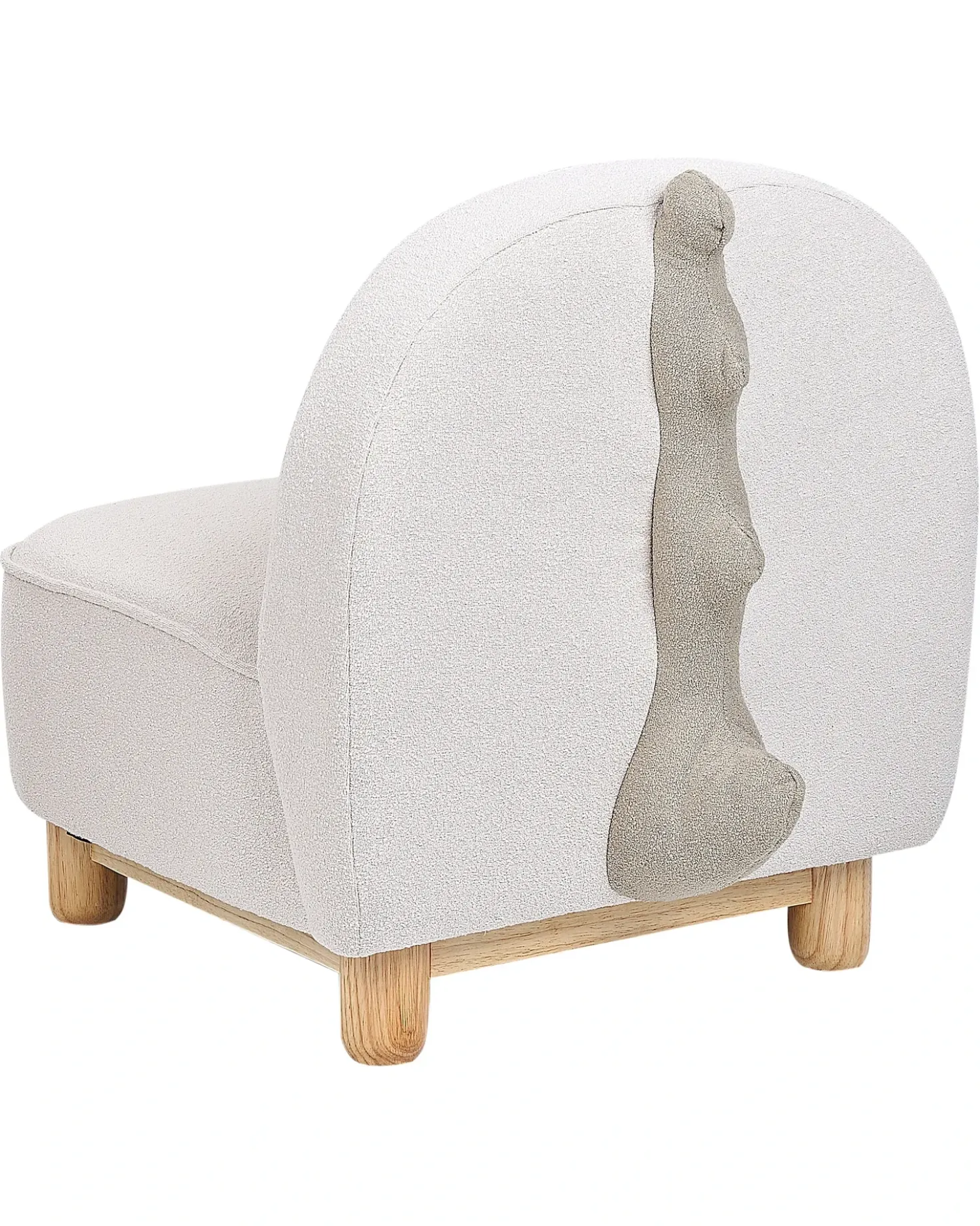 Poltrona per Bambini Dinosauro FABORG Tessuto Beige chiaro