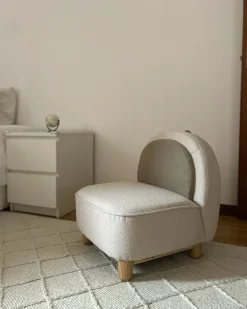 Poltrona per Bambini Dinosauro FABORG Tessuto Beige chiaro