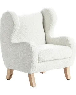 Poltrona per Bambini FARUM Bouclé Bianco sporco