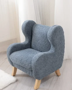 Poltrona per Bambini FARUM Bouclé Blu scuro