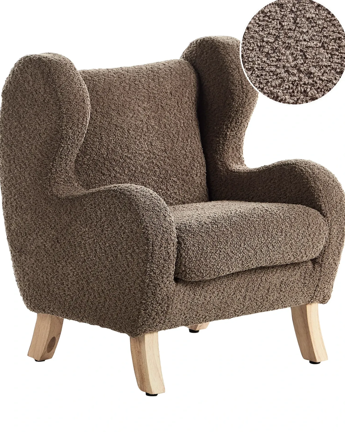 Poltrona per Bambini FARUM Bouclé Marrone