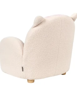 Poltrona per Bambini Gatto ZOAR Bouclé Bianco sporco