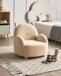 Poltrona per Bambini Gatto ZOAR Bouclé Beige