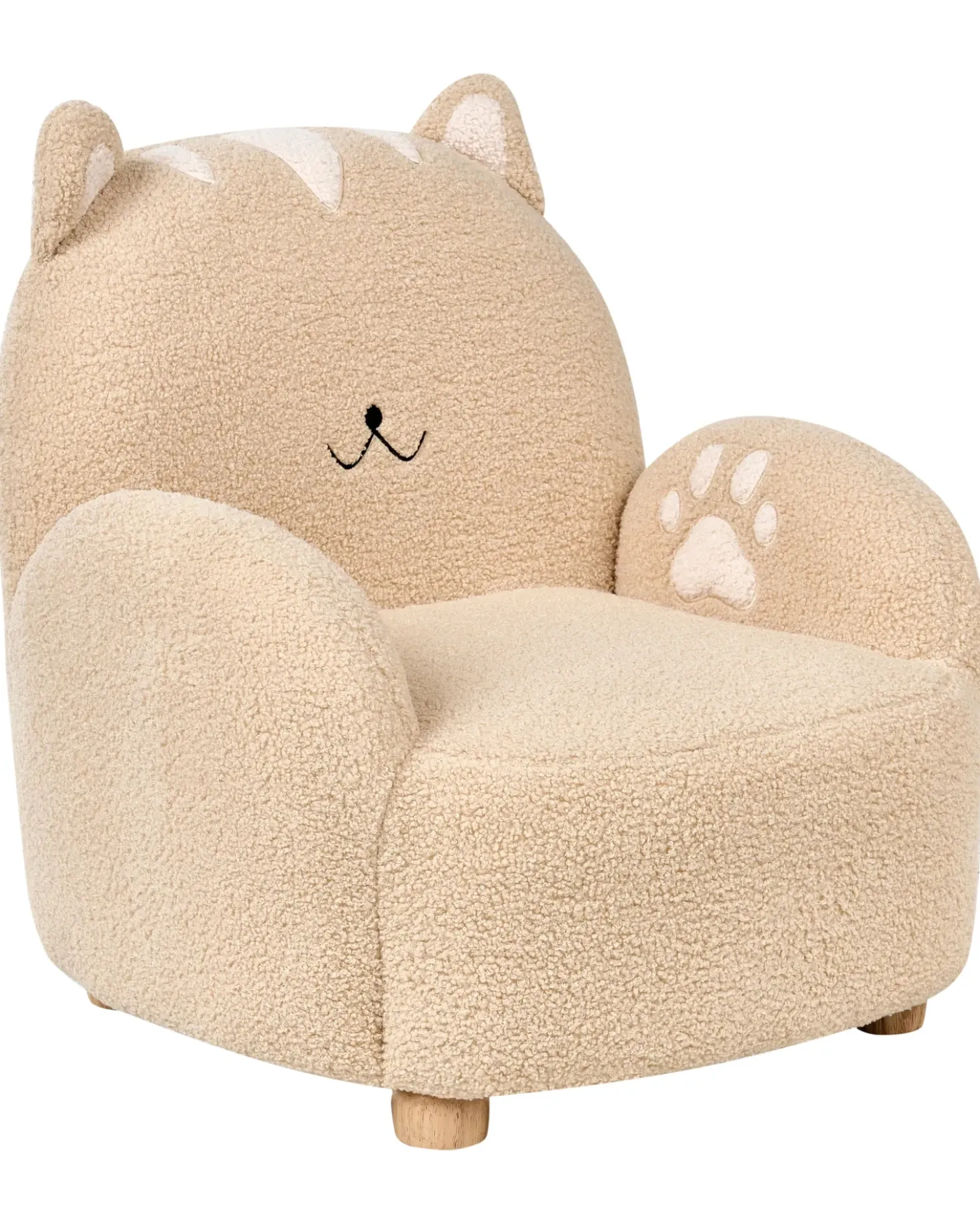 Poltrona per Bambini Gatto ZOAR Bouclé Beige