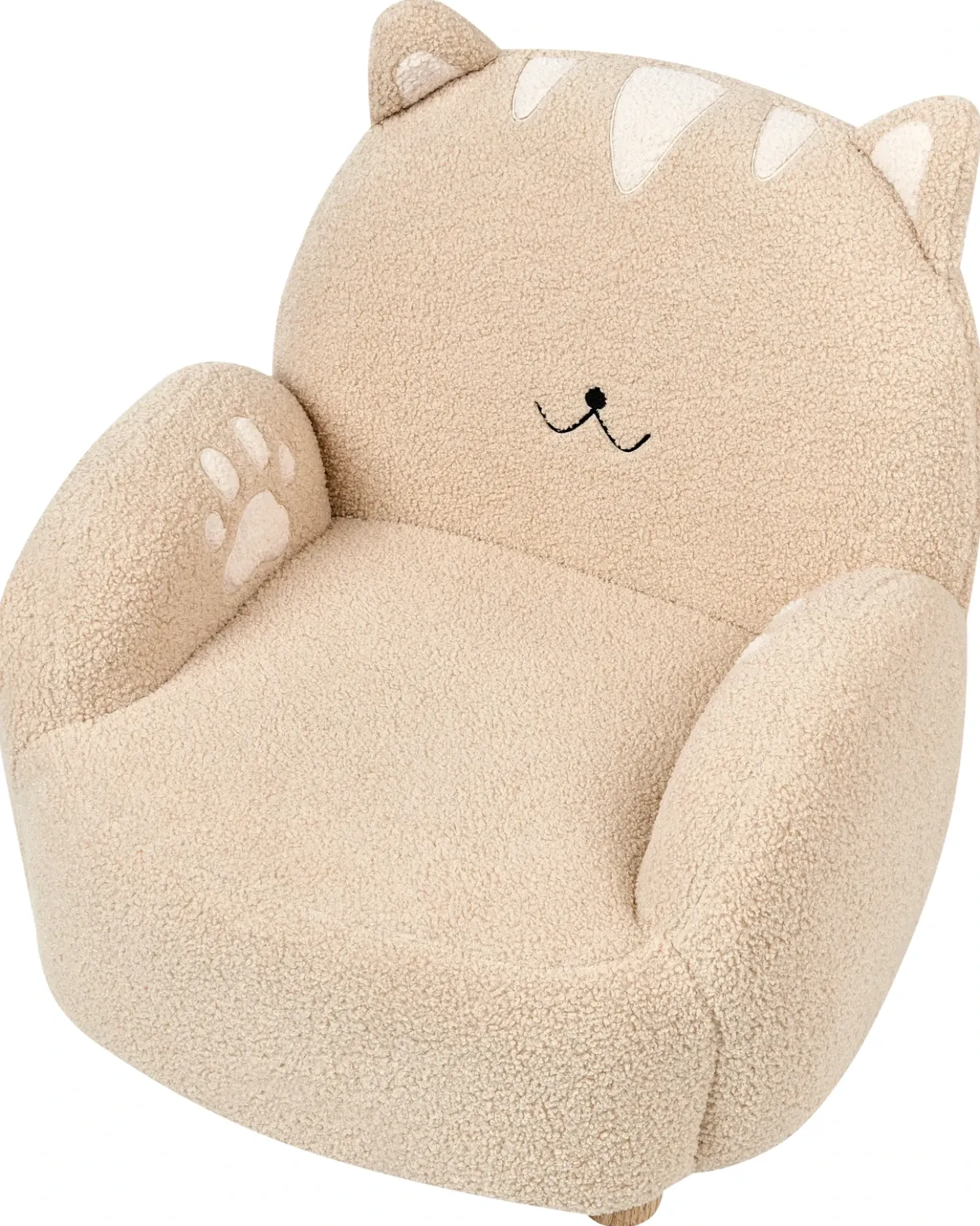 Poltrona per Bambini Gatto ZOAR Bouclé Beige