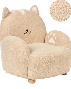 Poltrona per Bambini Gatto ZOAR Bouclé Beige