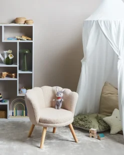 Poltrona per Bambini HALBY Bouclé Beige chiaro