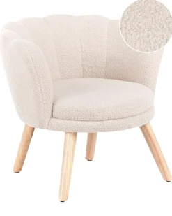 Poltrona per Bambini HALBY Bouclé Beige chiaro