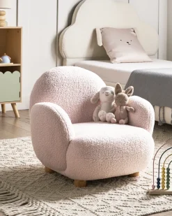 Poltrona per Bambini HEM Bouclé Rosa pastello
