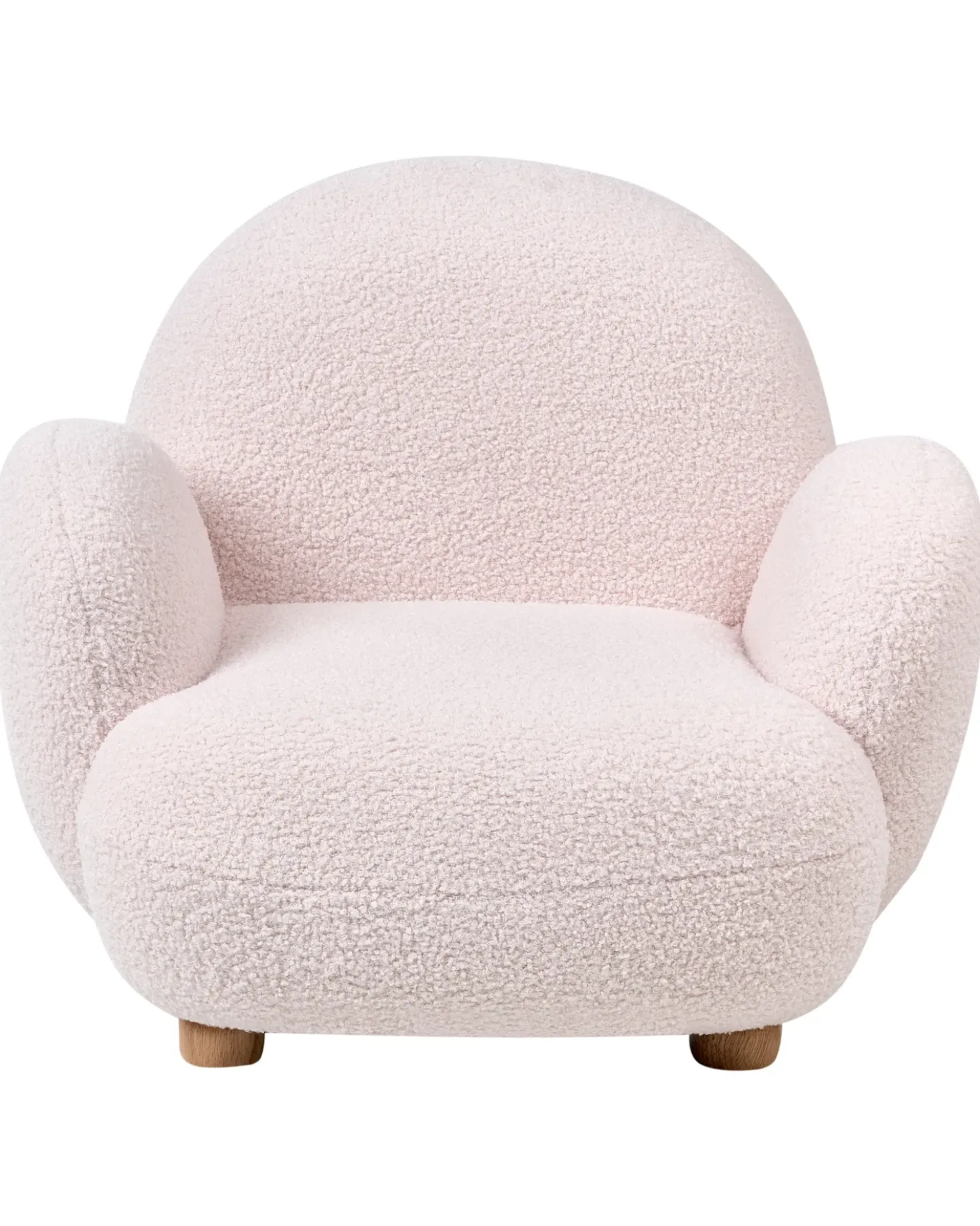 Poltrona per Bambini HEM Bouclé Rosa pastello