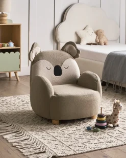 Poltrona per Bambini Koala HERVIK Tessuto Tortora