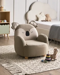 Poltrona per Bambini Koala HERVIK Tessuto Tortora