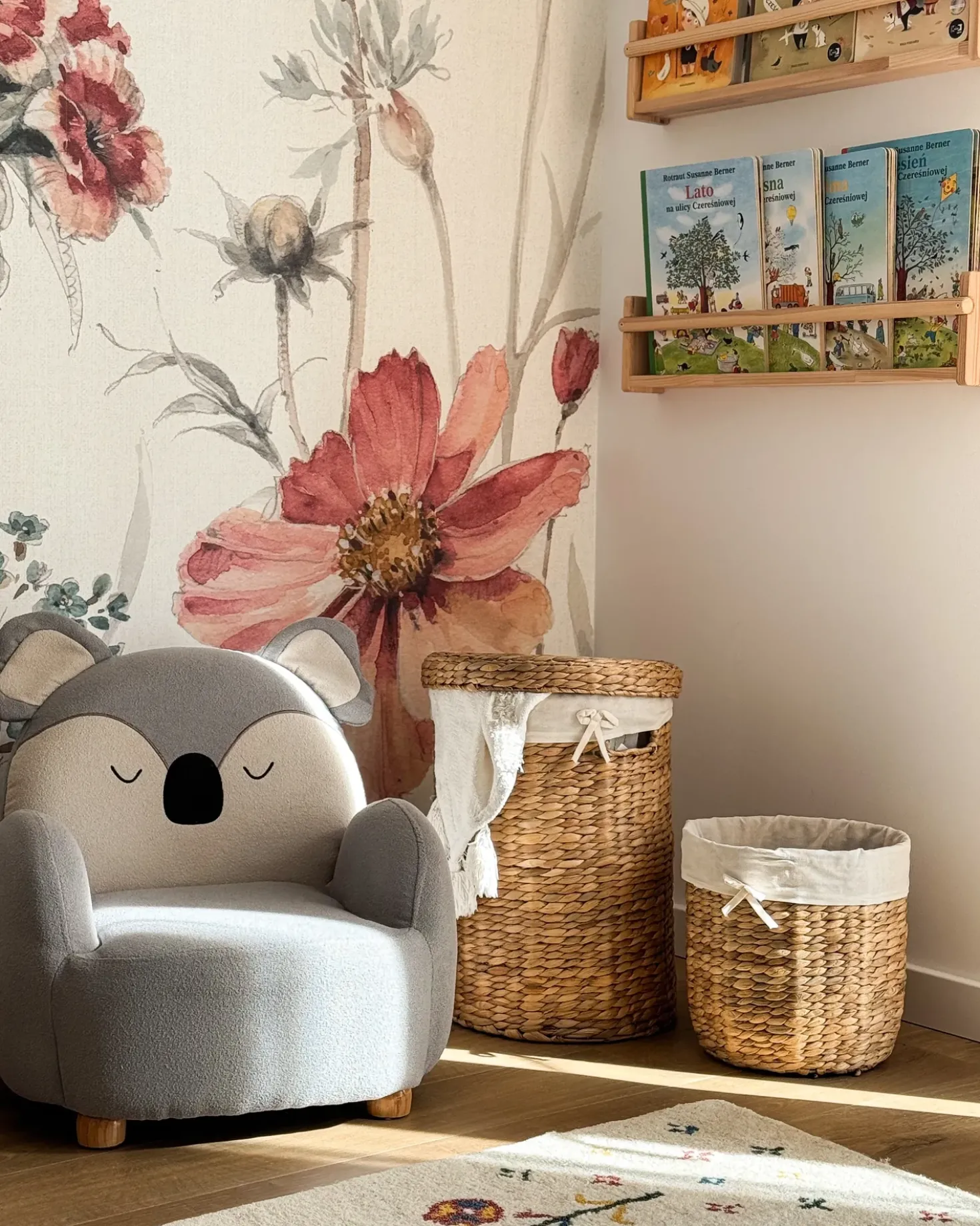 Poltrona per Bambini Koala HERVIK Tessuto Grigio