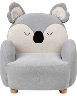 Poltrona per Bambini Koala HERVIK Tessuto Grigio